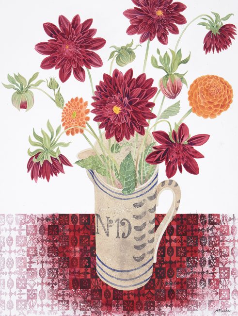 Red Dahlias, No.19 Jug