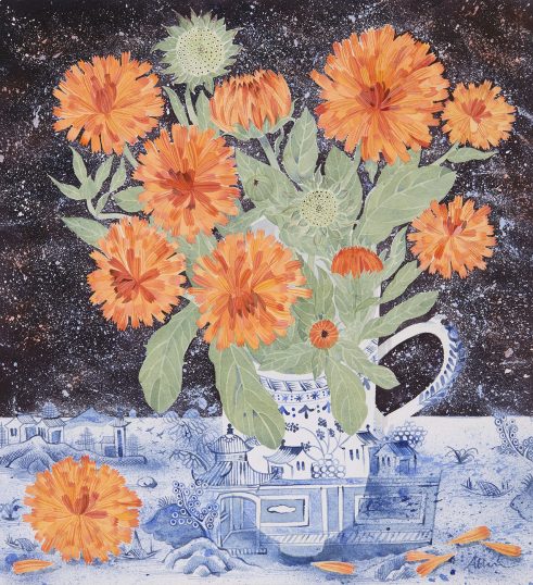 Marigolds and China Cup