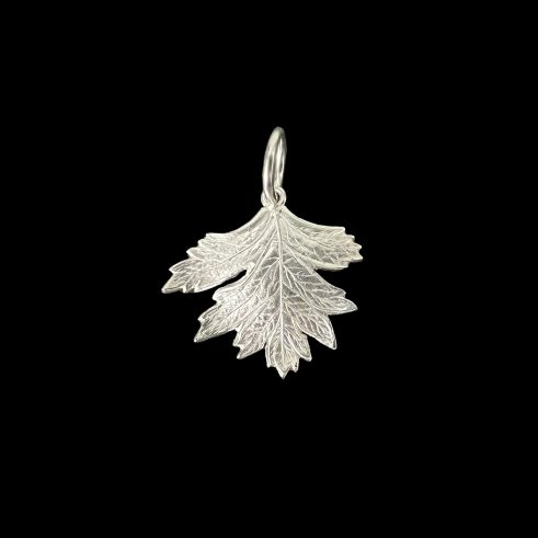 Small Hawthorn Leaf Pendant