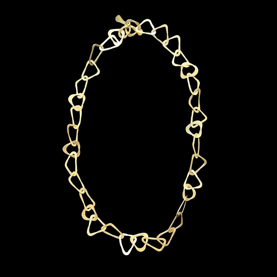 Triangular Mini Chain 18ct Gold Triangular Chain by Malcolm Appleby (Jewellery) | The ...