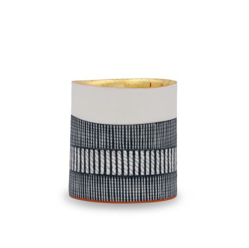 Oval Vessel with 23ct Gold Interior