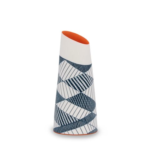 Vase with Deep Orange Interior