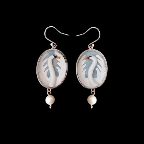 Swan Earrings
