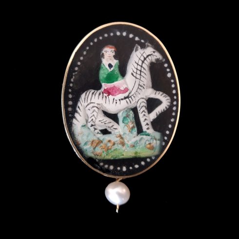 Zebra Rider Brooch
