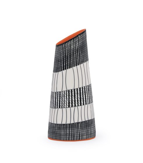 Vase with Deep Orange Interior