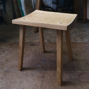 Adzed-Top Stool