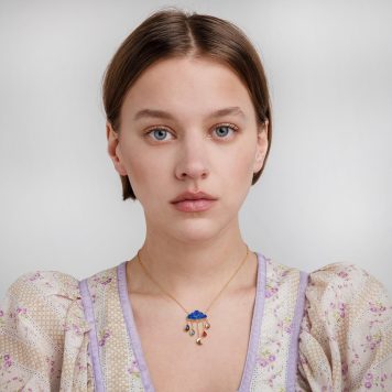 Cloud & Rain Chain Drop Necklace