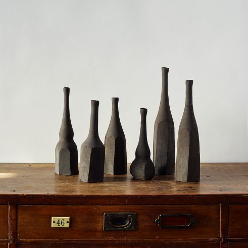 Still Life Bottles Black I (set of 6)