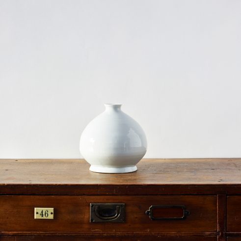 Plain Porcelain Vase for Chaenomeles Japonica I