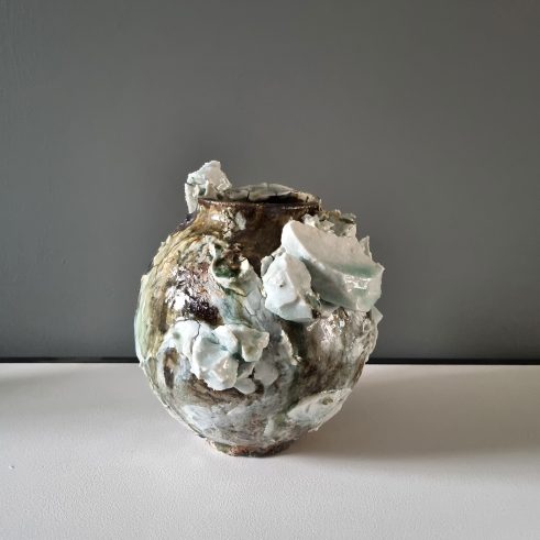 Mini Moon Jar Blue Round II