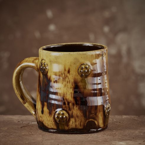 Sprig Mug with Small Dots (Yellow)