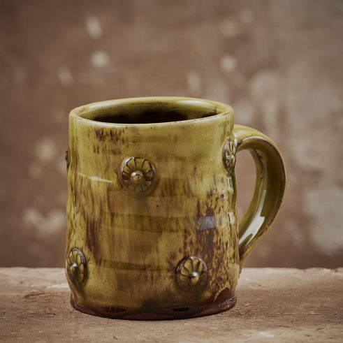Sprig Mug with Flower (Green)