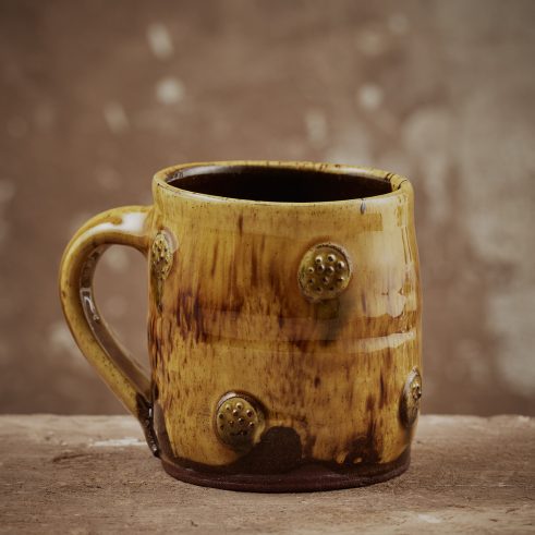 Sprig Mug with Tiny Dots (Honey)