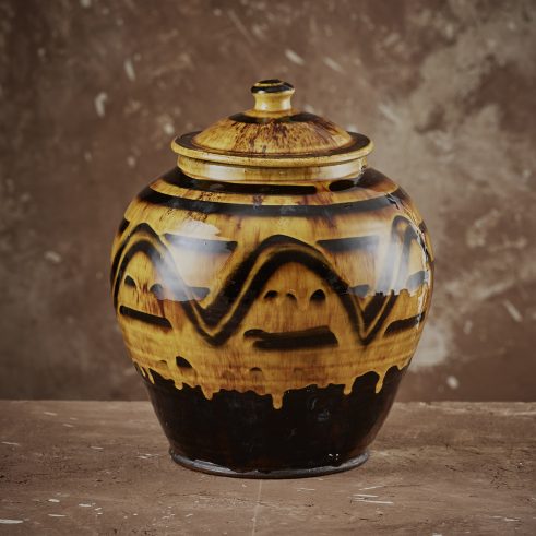 Large Wet Sgraffito Jar
