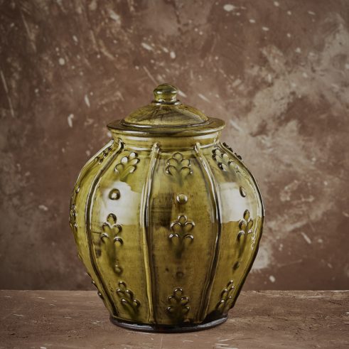 Large Appliqué Jar (Green)