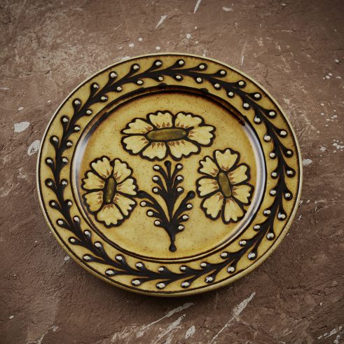 Small Daisy Trio Plate (Yellow)