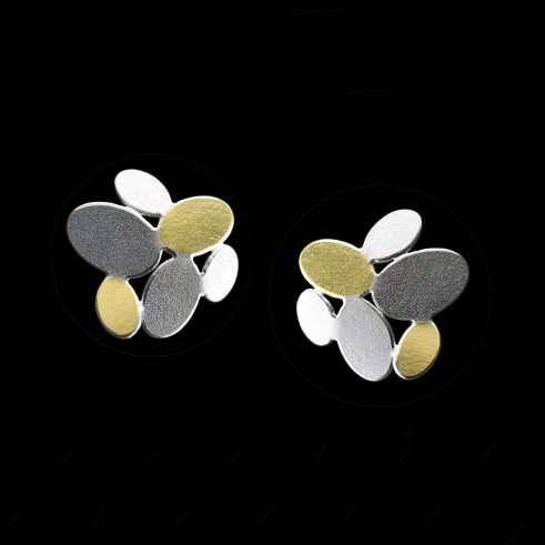 Mixed Oval Flower Earrings