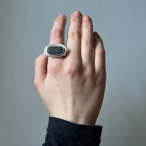 Oblong Pebble Ring