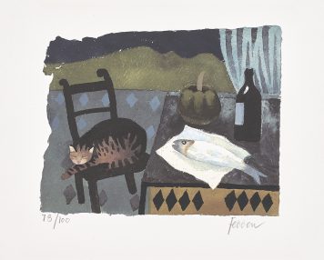 Still Life with Cat and Fish
