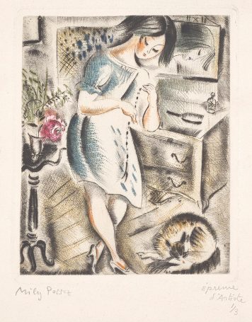 Fille Jouant Avec un Chat