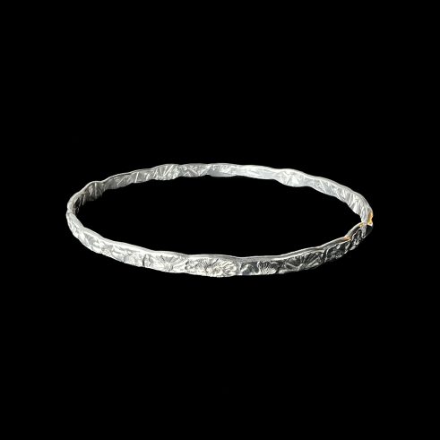Silver Struck Circular Bangle