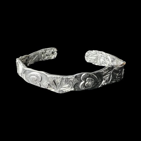 Slipover Bangle – Hearts & Flowers