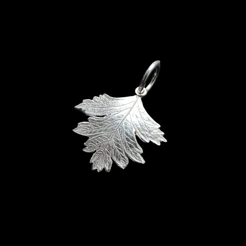 Small Silver Hawthorn Pendant