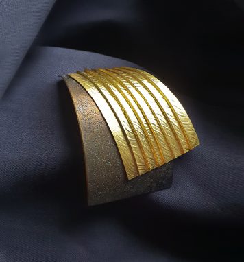 Textured and Pleated Brooch II