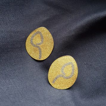 18ct Gold and Platinum Earrings