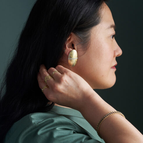 Jacqueline Mina | Oval Earrings, Wriggle Rings and Rik Rak Bracelets