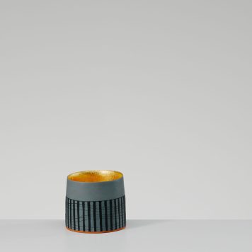 Small Grey Vessel II with 23ct Gold Interior