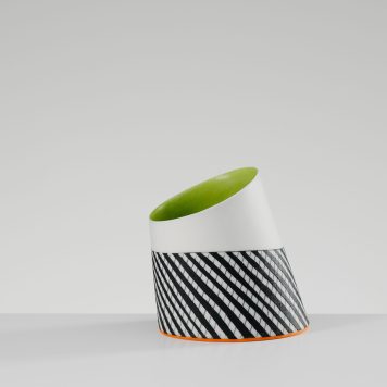 Tilted Chartreuse Vessel