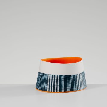 Small Bowl with Deep Orange Interior