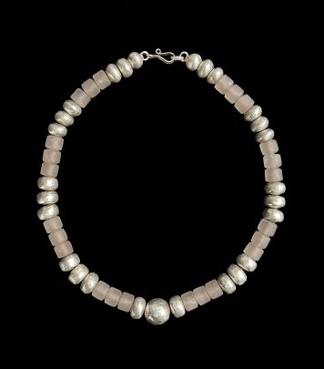 Light Amethyst & White Precious Metal Necklace