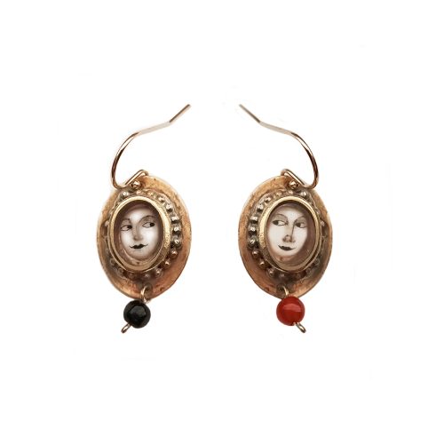 Cameo Oval Face Earrings