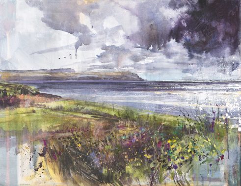 mixed media landscape by Pascale Rentsch