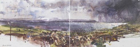 mixed media landscape by Pascale Rentsch