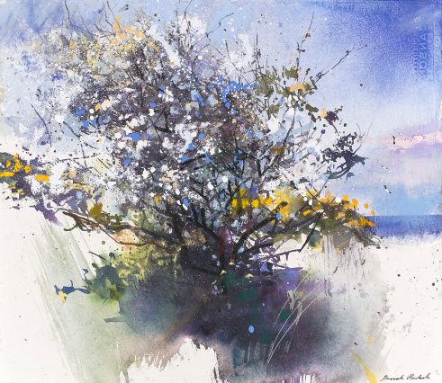 mixed media landscape by Pascale Rentsch