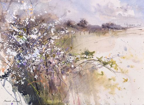 mixed media landscape by Pascale Rentsch