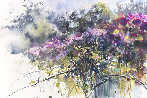 mixed media landscape by Pascale Rentsch