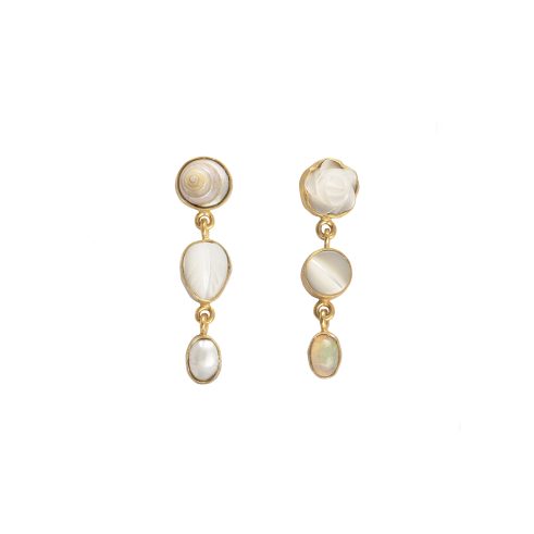 Three Charm Moving Drop Earrings III