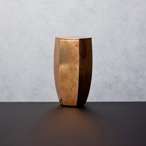 cast bronze with gold leaf and gold powder interior vessel by Koji Hatakeyama