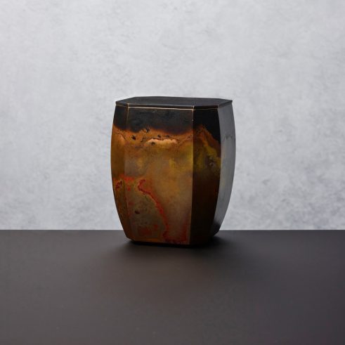 cast bronze with gold leaf interior vessel by Koji Hatakeyama