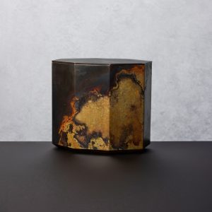 cast bronze with gold leaf interior vessel by Koji Hatakeyama