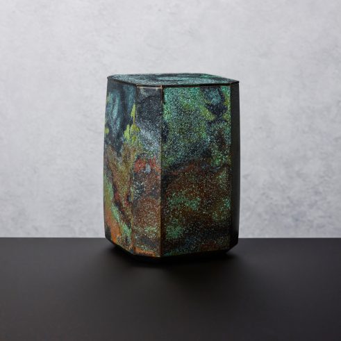 cast bronze with gold leaf interior vessel by Koji Hatakeyama