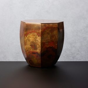 cast bronze with gold leaf interior vessel by Koji Hatakeyama