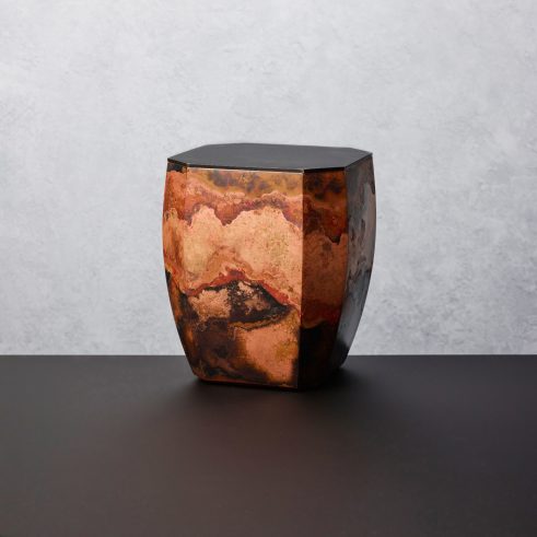cast bronze with gold leaf interior vessel by Koji Hatakeyama