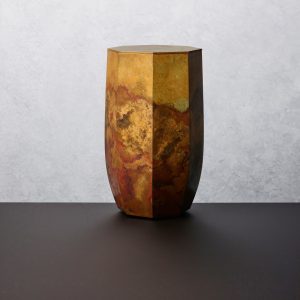 cast bronze with gold leaf interior vessel by Koji Hatakeyama