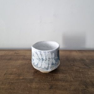 Small Leafy Teabowl stoneware by Jill Fanshawe Kato