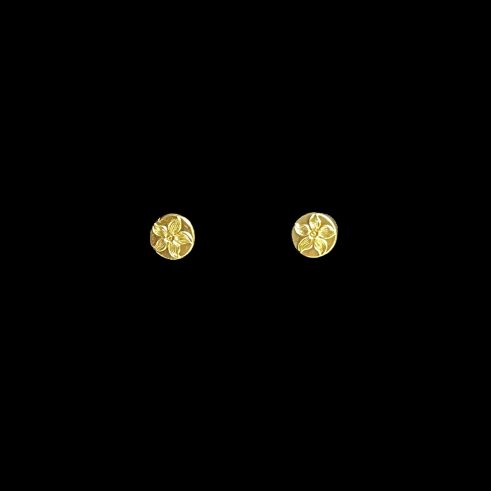 Gold Periwinkle Studs